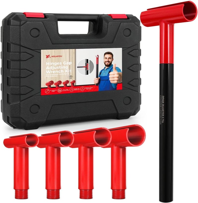 HolaYou Door Hinge Adjustment Tool for Flag Hinges,Hinge Gap Adjusting Wrench for Residential and Commercial Heavy Door. - Image 1